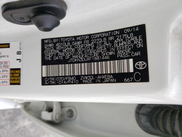 JTDKN3DUXF1881446 Toyota PRIUS