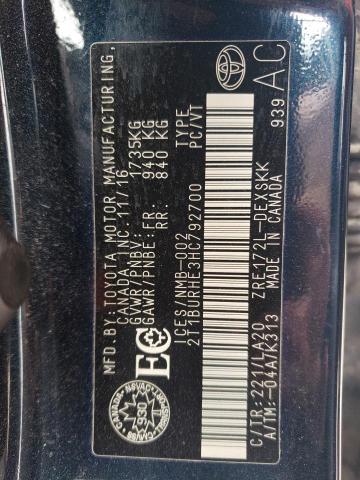 2017 TOYOTA COROLLA L - 2T1BURHE3HC792700