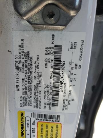 3FA6P0SUXGR320965 Ford Fusion Titanium Phev