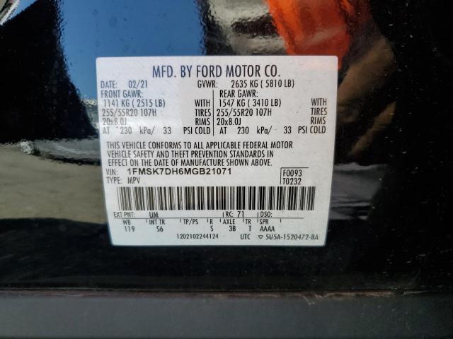 1FMSK7DH6MGB21071 Ford EXPLORER XLT