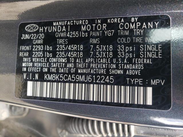 2021 HYUNDAI KONA ULTIM - KM8K5CA59MU612245