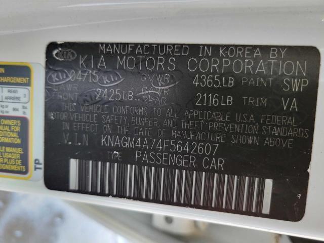 KNAGM4A74F5642607 KIA Optima Lx