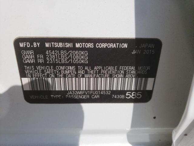 2015 MITSUBISHI LANCER EVO JA32W8FV1FU014532