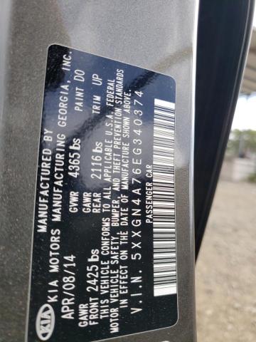 5XXGN4A76EG340374 KIA OPTIMA EX