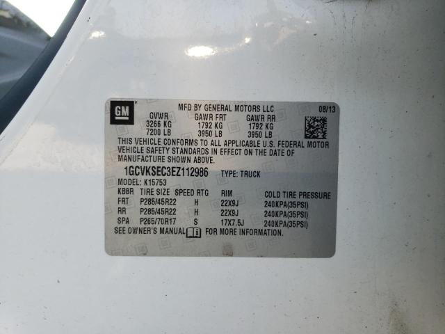 1GCVKSEC3EZ112986 Chevrolet Silverado K1500 Ltz