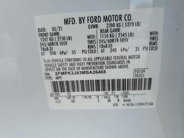 2FMPK3J93MBA26468 Ford EDGE SEL
