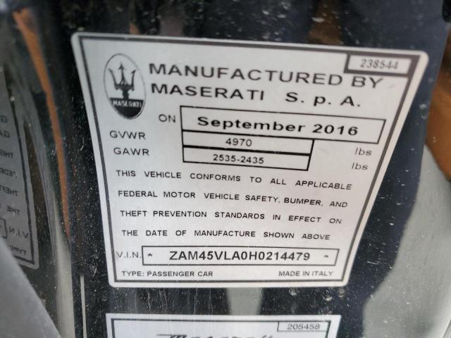 ZAM45VLA0H0214479 Maserati Granturismo S