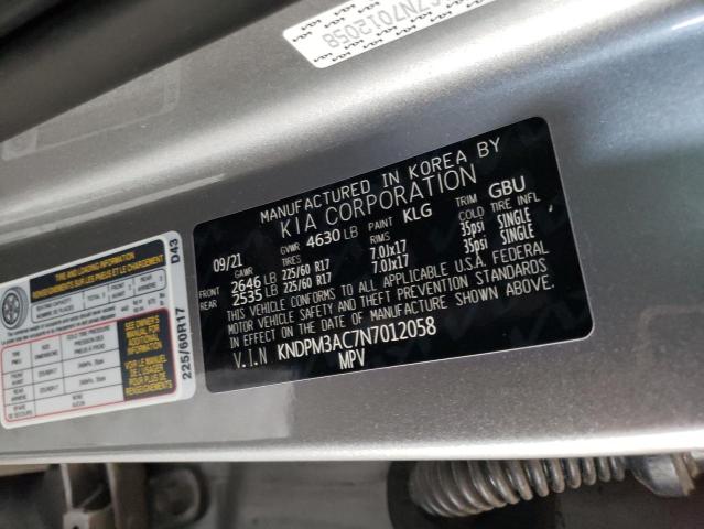 KNDPM3AC7N7012058 KIA Sportage Lx