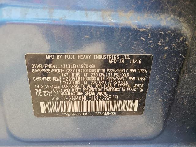 JF2GPANC5H8228819 Subaru Crosstrek Limited