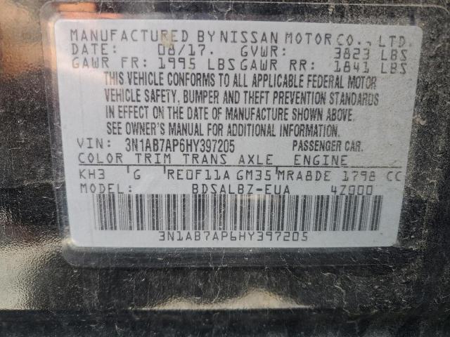 3N1AB7AP6HY397205 Nissan SENTRA S