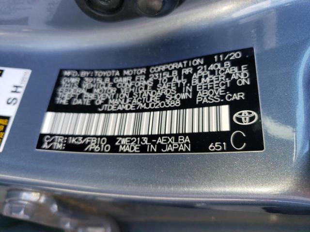 JTDEAMDE7MJ020388 Toyota Corolla LE 12