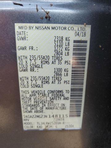 5N1AZ2MG2JN148115 Nissan MURANO S