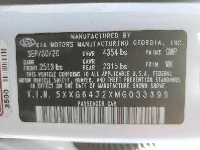 5XXG64J2XMG033399 KIA K5 GT LINE