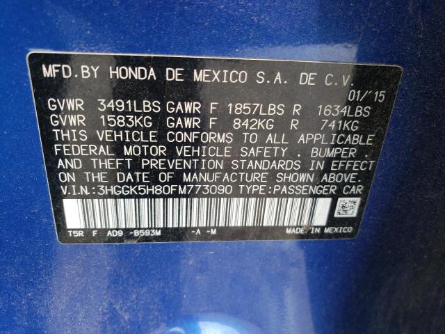 Honda FIT EX 2015 3HGGK5H80FM773090 Image 12