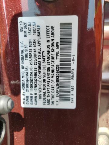 7FARW2H88KE026236 Honda CR-V EXL