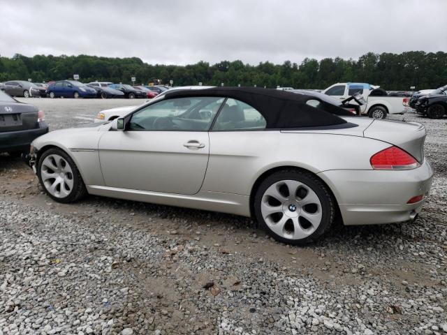 VIN: WBAEK13557CN82633 Auction: COPART Lot: 57247633 Location: GA - ATLANTA SOUTH WBAEK13557CN82633 BMW 6 SERIES 2007 SILVER Photo 2
