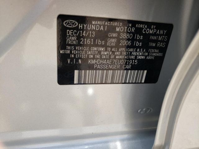 KMHDH4AE7EU071915 Hyundai ELANTRA SE