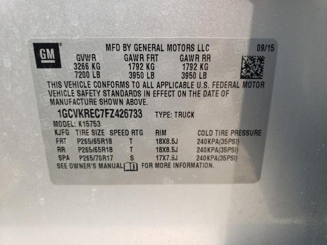 2015 CHEVROLET SILV1500 4 1GCVKREC7FZ426733
