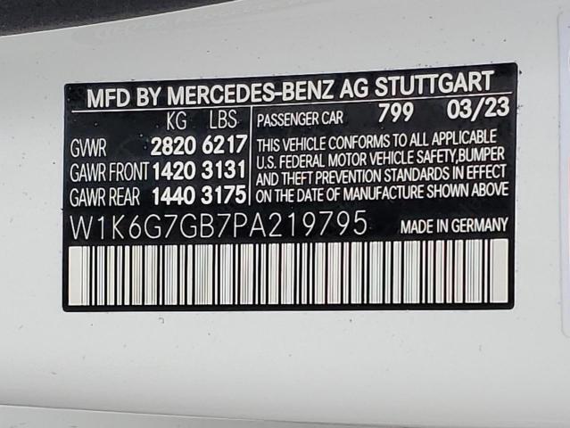 W1K6G7GB7PA219795 Mercedes-Benz S 580 4matic