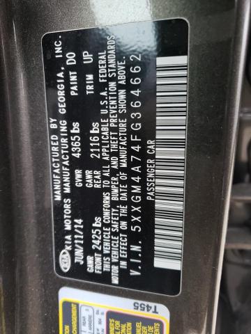 5XXGM4A74FG364662 KIA Optima Lx