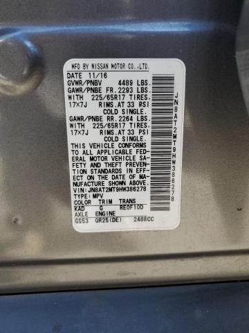 JN8AT2MT9HW386278 Nissan ROGUE S