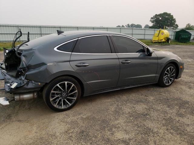 VIN: KMHL34J22NA228946 Auction: COPART Lot: 57177573 Location: WI - MADISON SOUTH KMHL34J22NA228946 HYUNDAI SONATA 2022 BLUE Photo 3