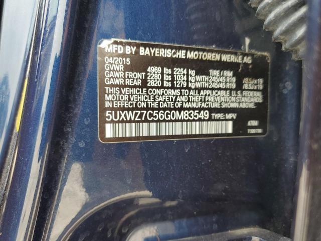 5UXWZ7C56G0M83549 2016 BMW X3, photo no. 12