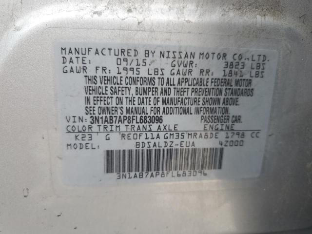 3N1AB7AP8FL683096 Nissan SENTRA S