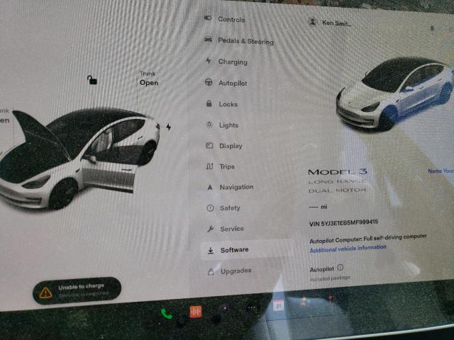 5YJ3E1EB5MF999415 Tesla MODEL 3