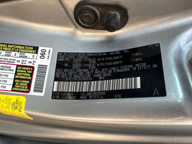 5TDZZ3DC2KS989244 Toyota SIENNA