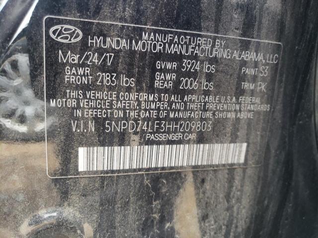 2017 HYUNDAI ELANTRA SE - 5NPD74LF3HH209803