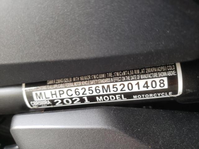 2021 HONDA CBR500 RA MLHPC6256M5201408