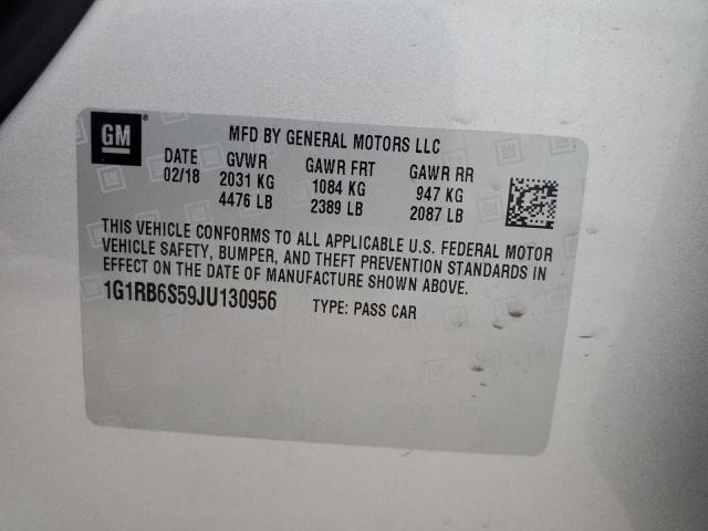 VIN 1G1RB6S59JU130956 2018 Chevrolet Volt, Premier no.12