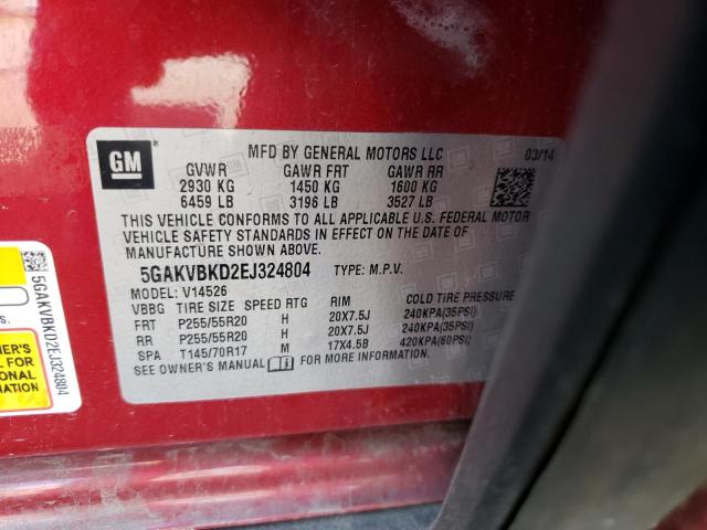 5GAKVBKD2EJ324804 Buick Enclave
