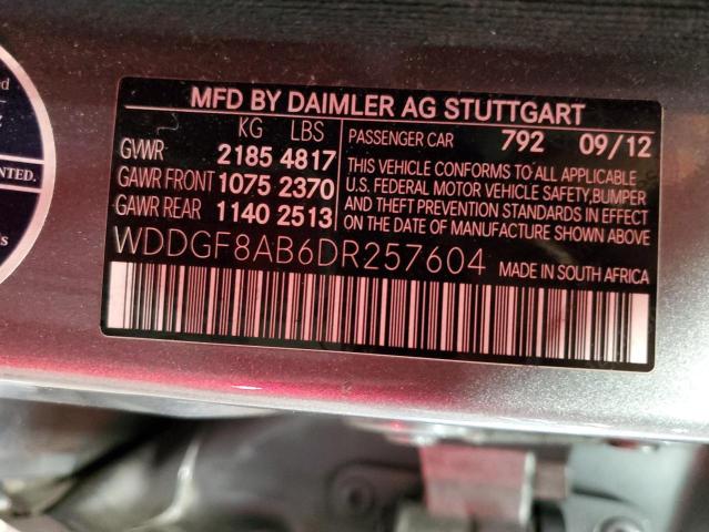 WDDGF8AB6DR257604 2013 MERCEDES-BENZ C-CLASS, photo no. 12