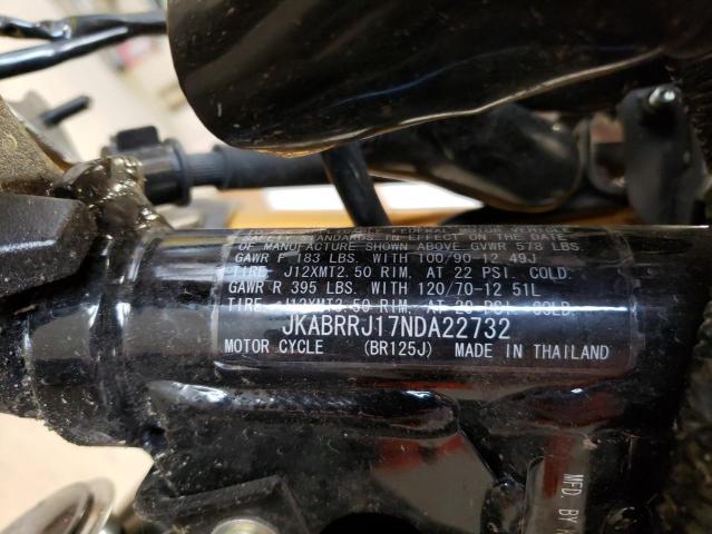 2022 KAWASAKI BR125 J - JKABRRJ17NDA22732
