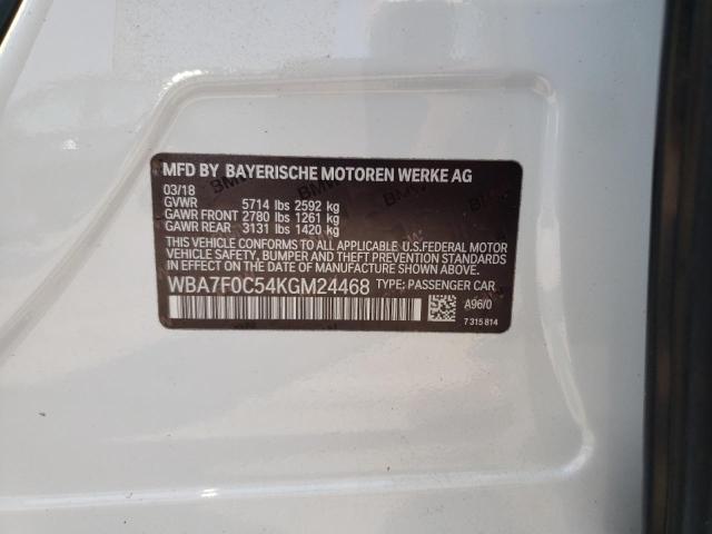 2019 BMW 750 I - WBA7F0C54KGM24468
