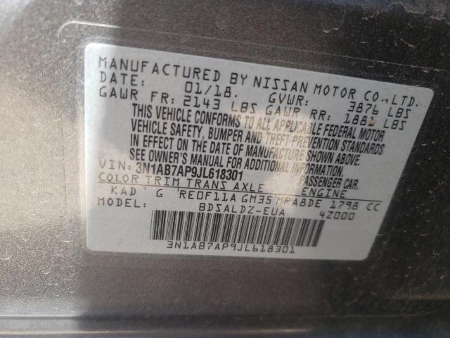 3N1AB7AP9JL618301 Nissan SENTRA S