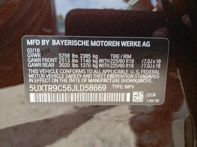 5UXTR9C56JLD58669 2018 BMW X3, photo no. 13