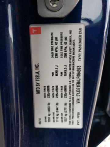 5YJ3E1EB4JF064978 Tesla MODEL 3