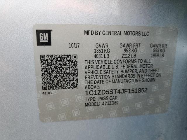 1G1ZD5ST4JF151852 2018 Chevrolet Malibu Lt