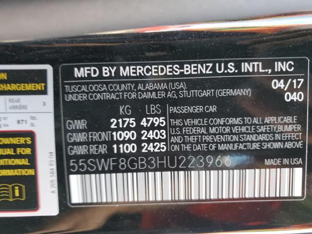 2017 MERCEDES-BENZ C 63 AMG - 55SWF8GB3HU223966