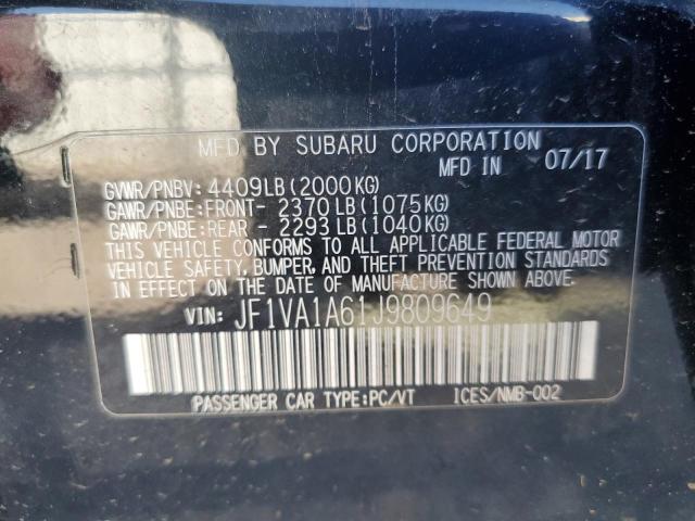 JF1VA1A61J9809649 Subaru WRX