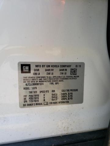 2019 CHEVROLET TRAX 1LT - KL7CJLSB0KB873374