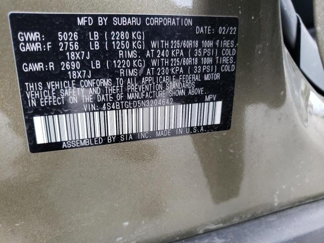 4S4BTGLD5N3204642 Subaru Outback Onyx Edition Xt