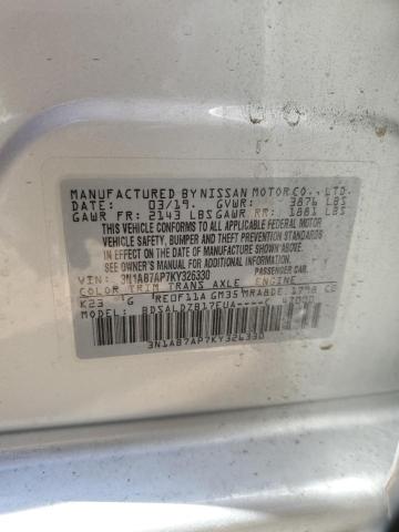 3N1AB7AP7KY326330 Nissan SENTRA S