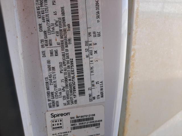 1FT8W3DT8LEE75992 Ford F350 Super Duty