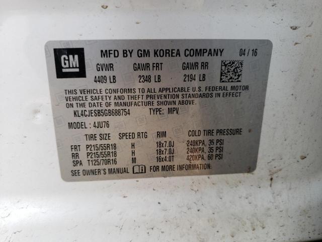 KL4CJESB5GB688754 Buick Encore