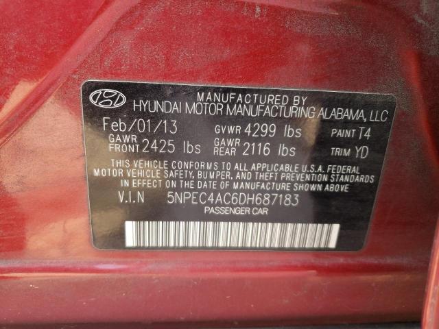 VIN 5NPEC4AC6DH687183 2013 HYUNDAI SONATA no.12