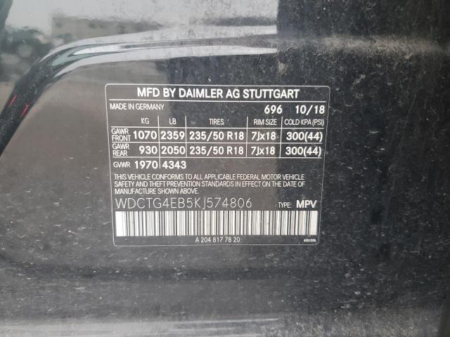 2019 MERCEDES-BENZ GLA 250 - WDCTG4EB5KJ574806